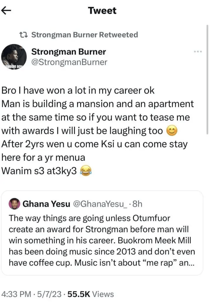 Strongman Claps Back at Twitter Troll - See Why