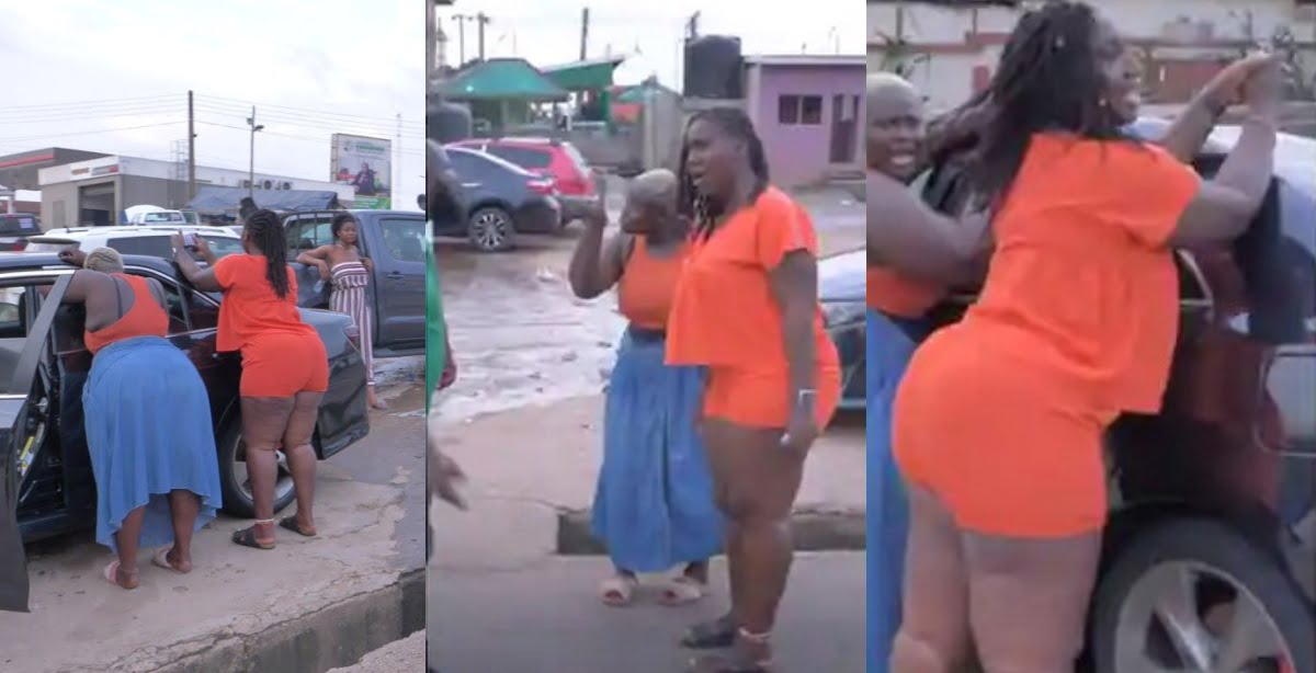 Funny Face’s baby mama displays her big backside in a new skit (Watch Video)