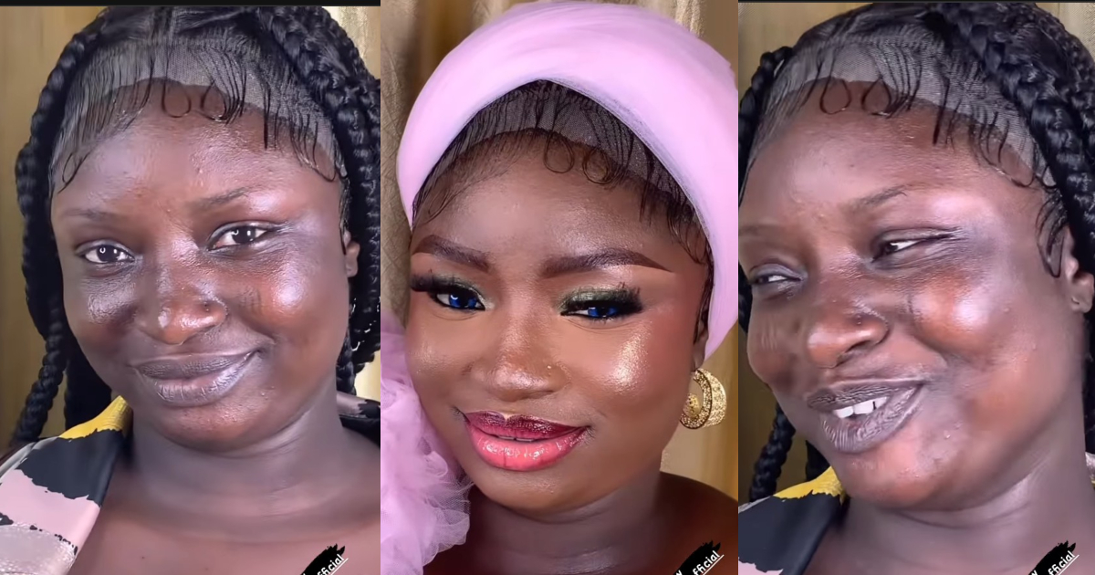 Lady Stuns Online With Her Beautiful Makeup Transformation Video (Watch)