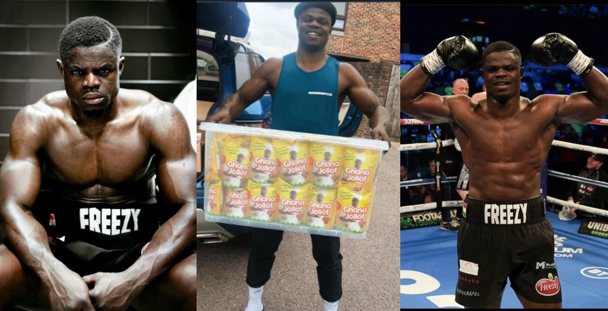 UK-Based Boxer Freezy Macbones Snubs Training To Deliver Food - See Photos