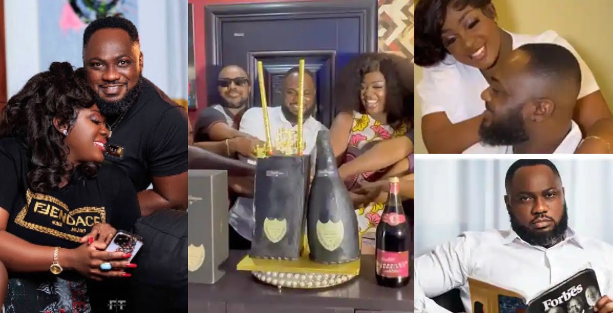 Watch How Tracey Boakye Lavishly Surprised Her Husband With GH¢2k Champagne And Party On His Birthday (Video)
