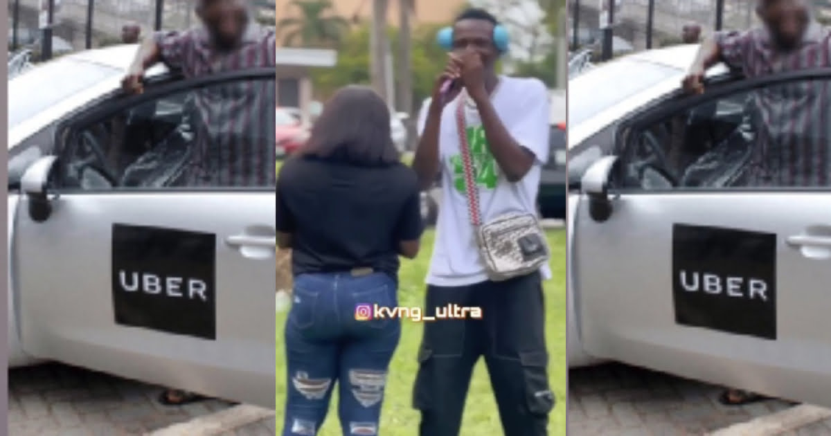 Lady allows Uber driver to chop her in exchange for payment for her ride (Watch Video)