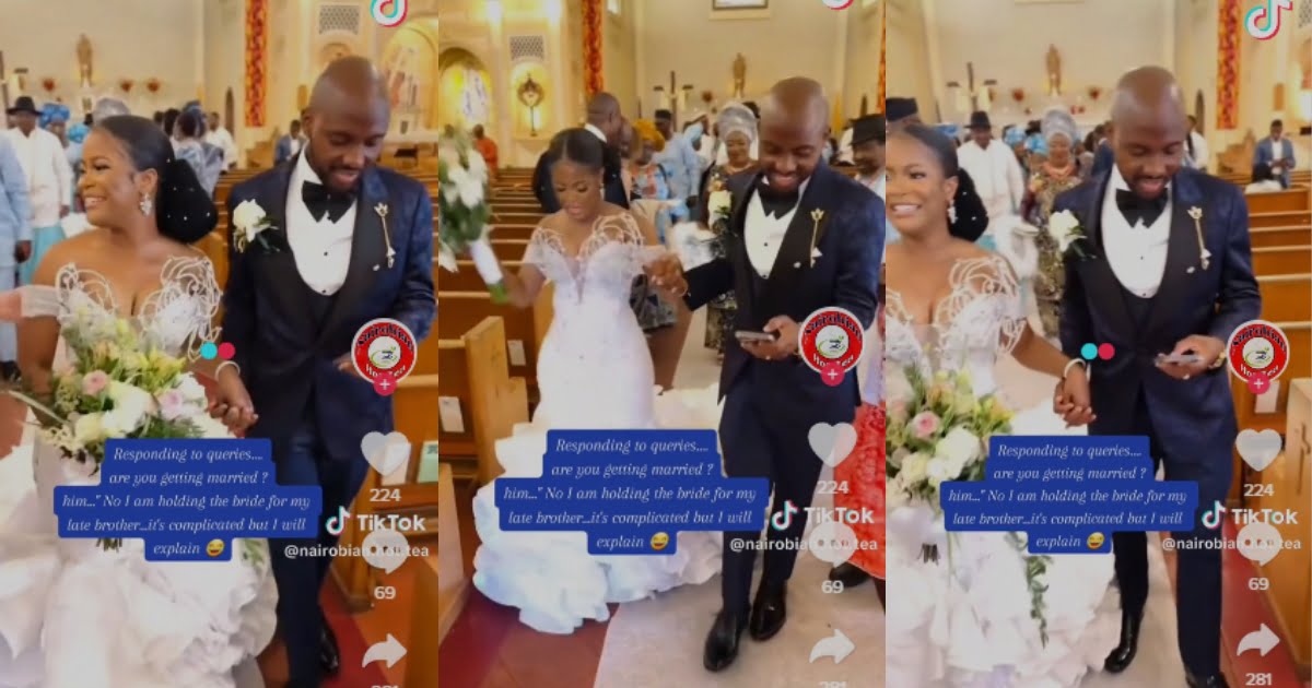 Groom caught texting during wedding, bride gets angry. Watch what happens next