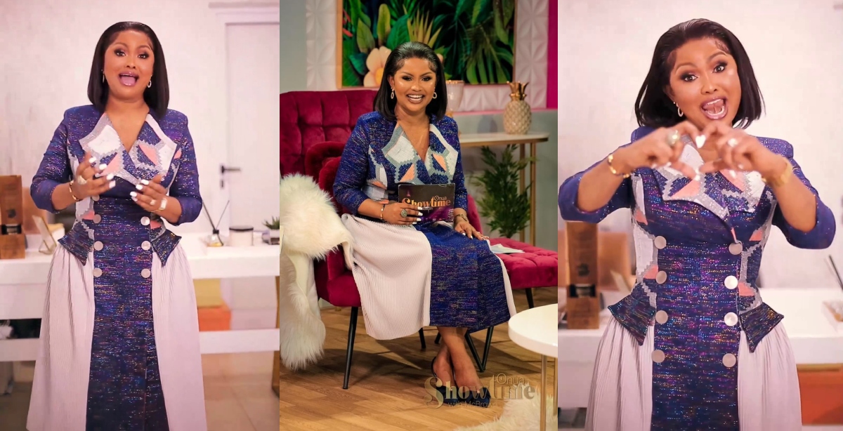 Nana Ama McBrown Stuns In Beautiful Kente Blazer And Pleated Skirt On Onua Showtime - Video