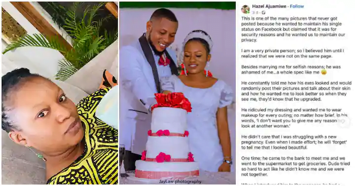 "He Was Ashamed of Me": Nigerian Lady Whose Marriage Ended after 7 Months Calls out Ex-hubby on Facebook
