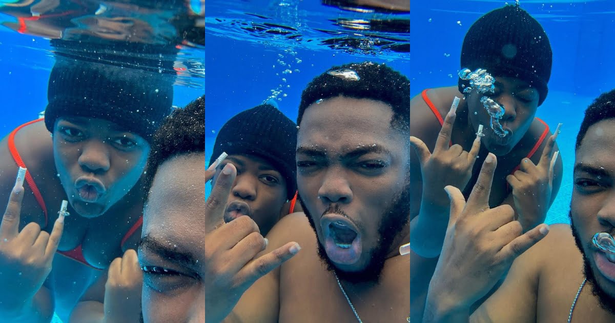 Asantewaa: TikTok Star And Brother Drop Under Water Photos, Peeps React