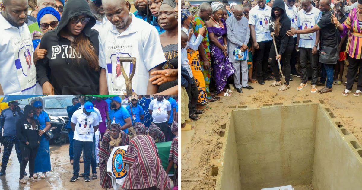 “I’ll Keep All My Memories Close to My Heart”: Mercy Johnson in Tears, Heartbroken in Photos From Dad’s Burial