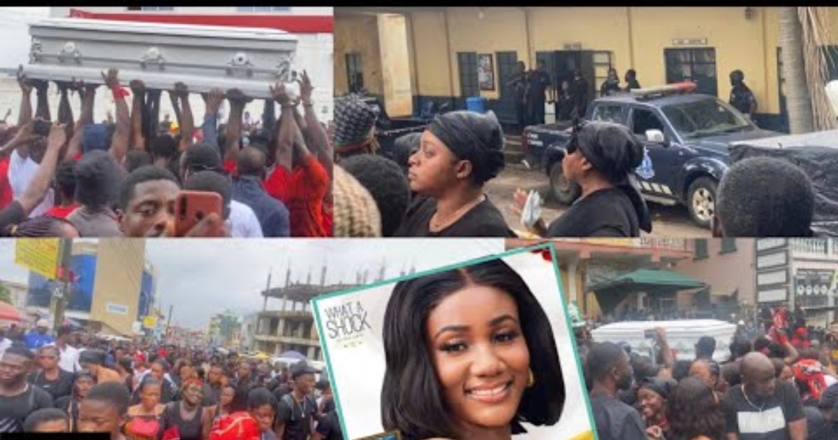 Mourners storm Adum Police Station with Maa Adwoa's coffin causing chaos.