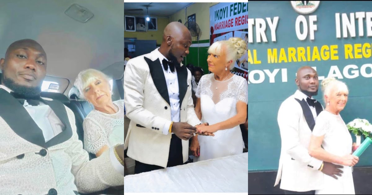 Young man weds 96-year-old British woman in a lavish ceremony [Exclusive Photos Drop]