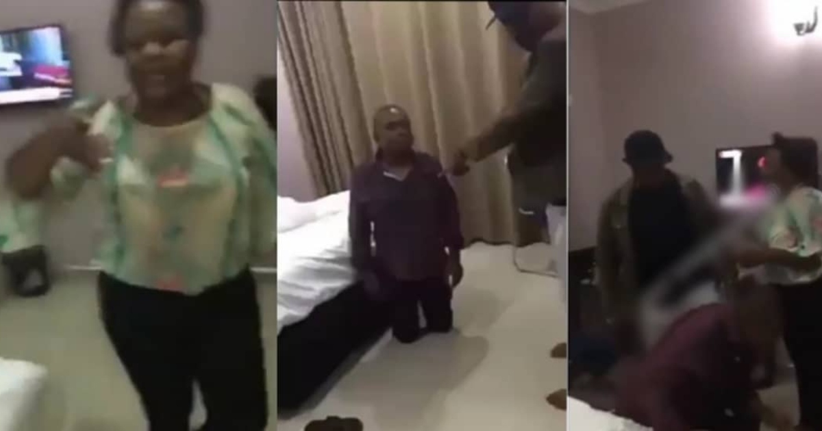 A man took his girlfriend to a hotel but unexpectedly saw his wife with another man (watch video)