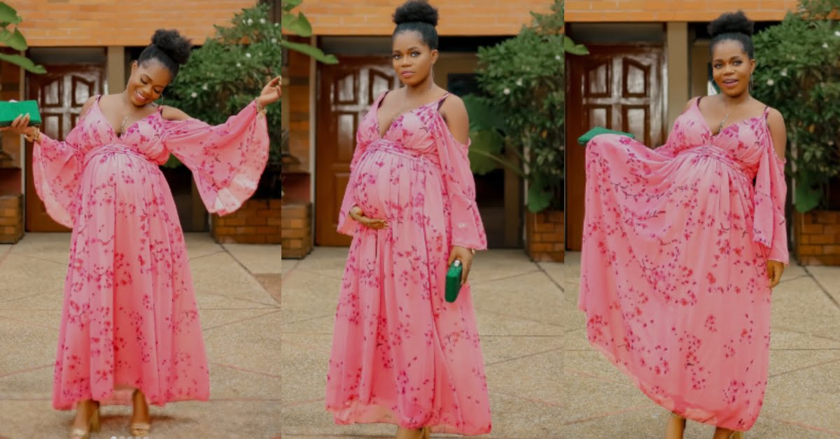 43-Year-Old Mzbel Glows In A maternity Dress For Her Pregnancy Photoshoot