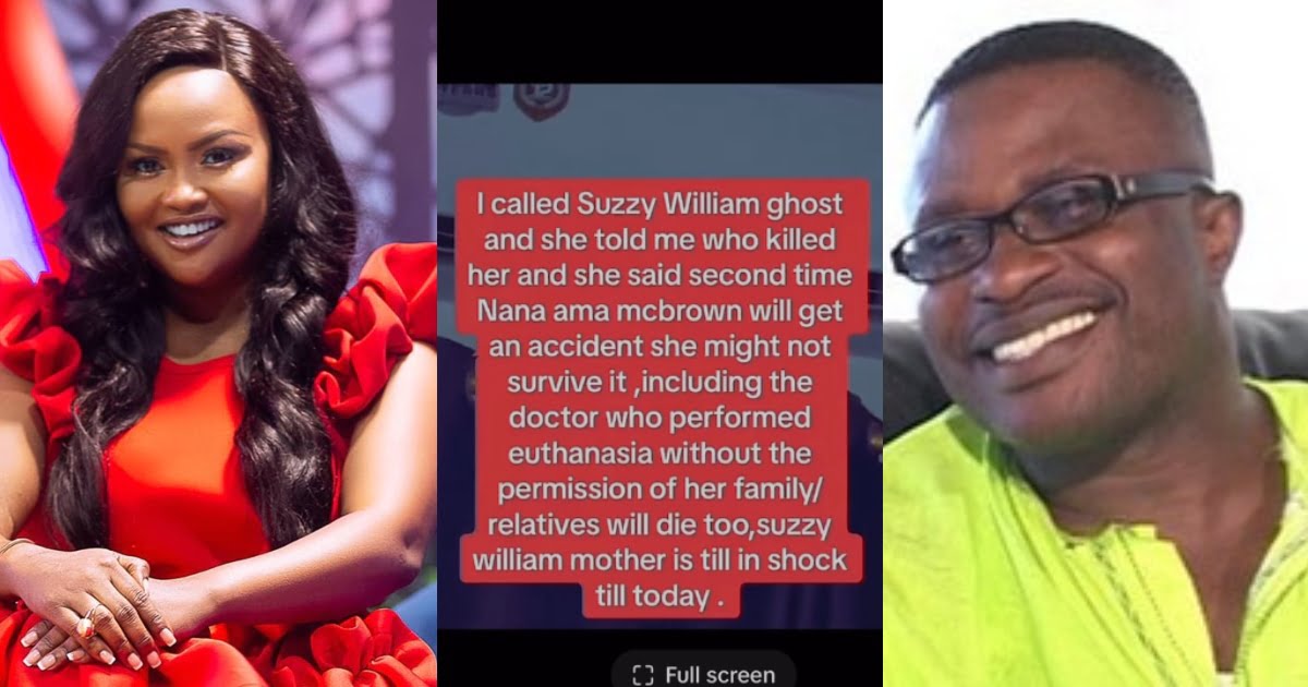 Nana Ama McBrown, Kwame Owusu Ansah, and others implicated in the death of late Suzzy Williams.