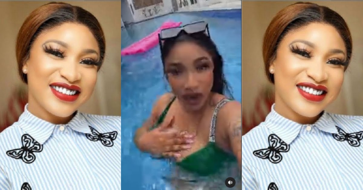Actress Tonto Dikeh cause stir online with her swimming video