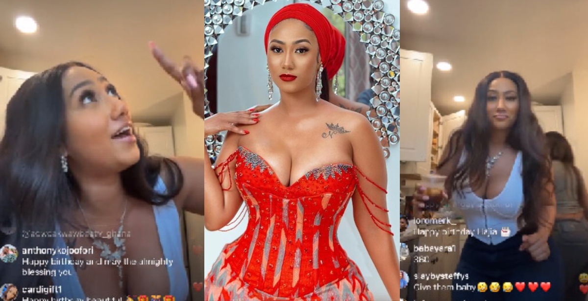 ‘I miss Ghana’ – Hajia4Reall cries out as she celebrates birthday bash on Snapchat (Watch Video)
