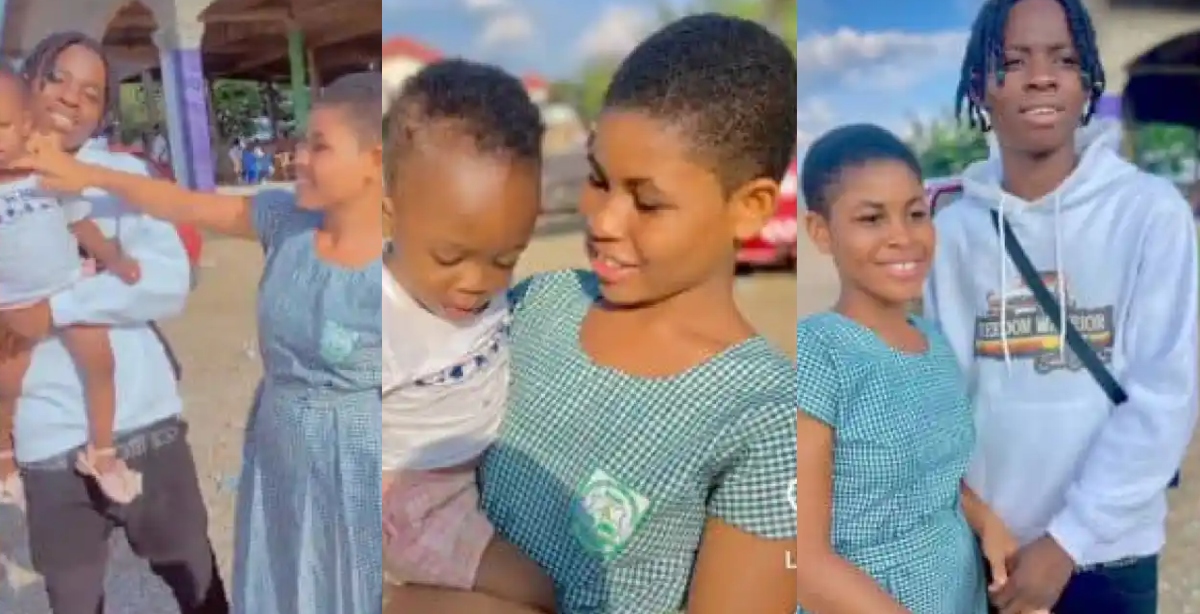 Netizens Applauds Teenage Mother For Going Back To School After Giving Birth (Video)