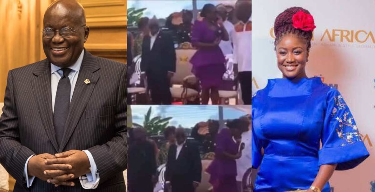 Video of Akufo-Addo’s daughter making a phone call while the national anthem was played causes massive reactions (Watch)