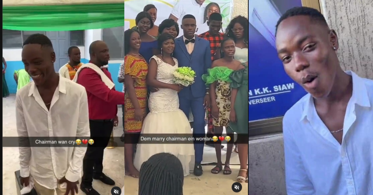 Young Guy ‘cries’ at his girlfriend’s wedding as she marries a rich man - Watch Video