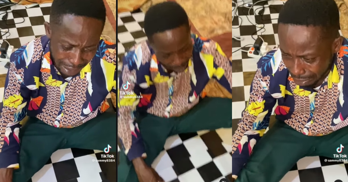 (Video) Man Cries Uncontrollably As Lady He Sponsored For 3 Years Leaves Him Because Of Her Pastor
