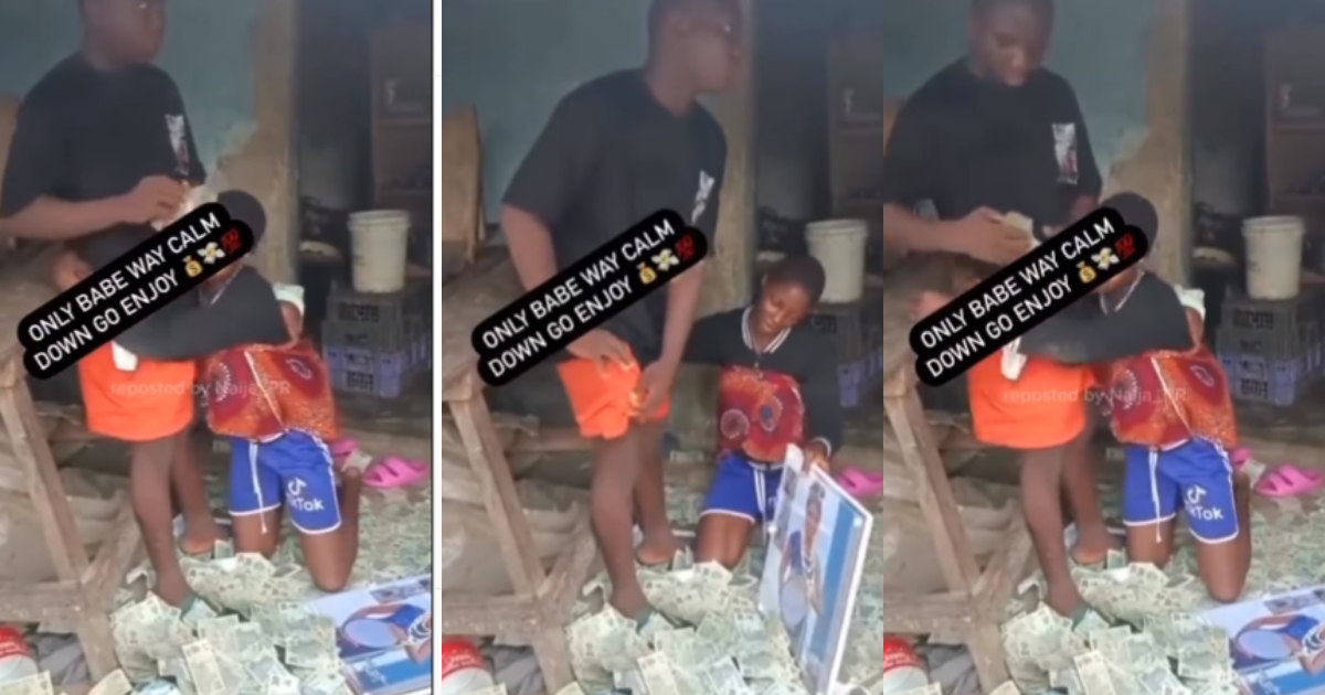 Young Boy sprays bundles of money on his teenage baby mama on her birthday [Video]
