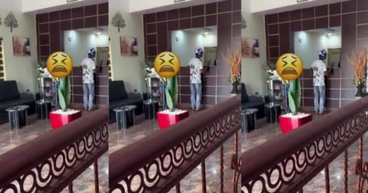 Video of an old man lodging into a hotel with his JHS girlfriend goes viral - Watch