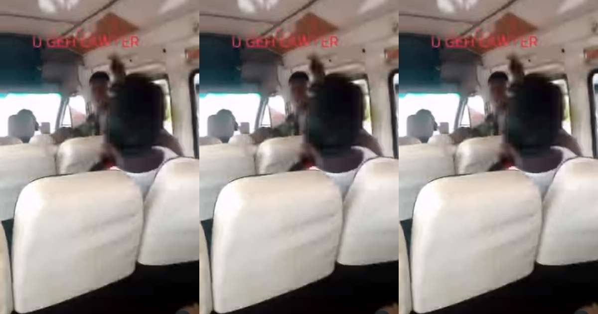 Lady passenger fight with trotro mate over her 50p balance - Watch Video