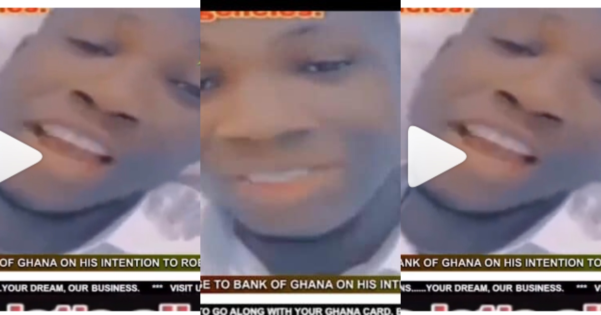 I just dey play: Young man who publicly said he would rob Ghana Commercial Bank apologizes