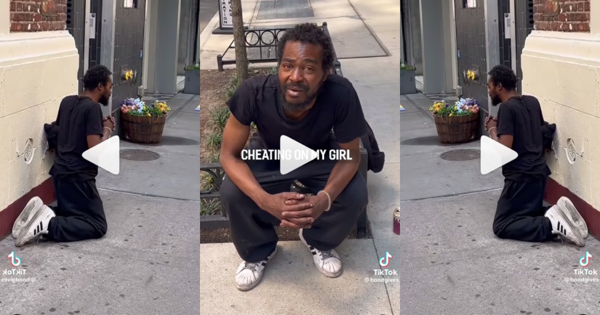 “I lost everything after cheating on my wife” – Homeless man Cries Out (Video)