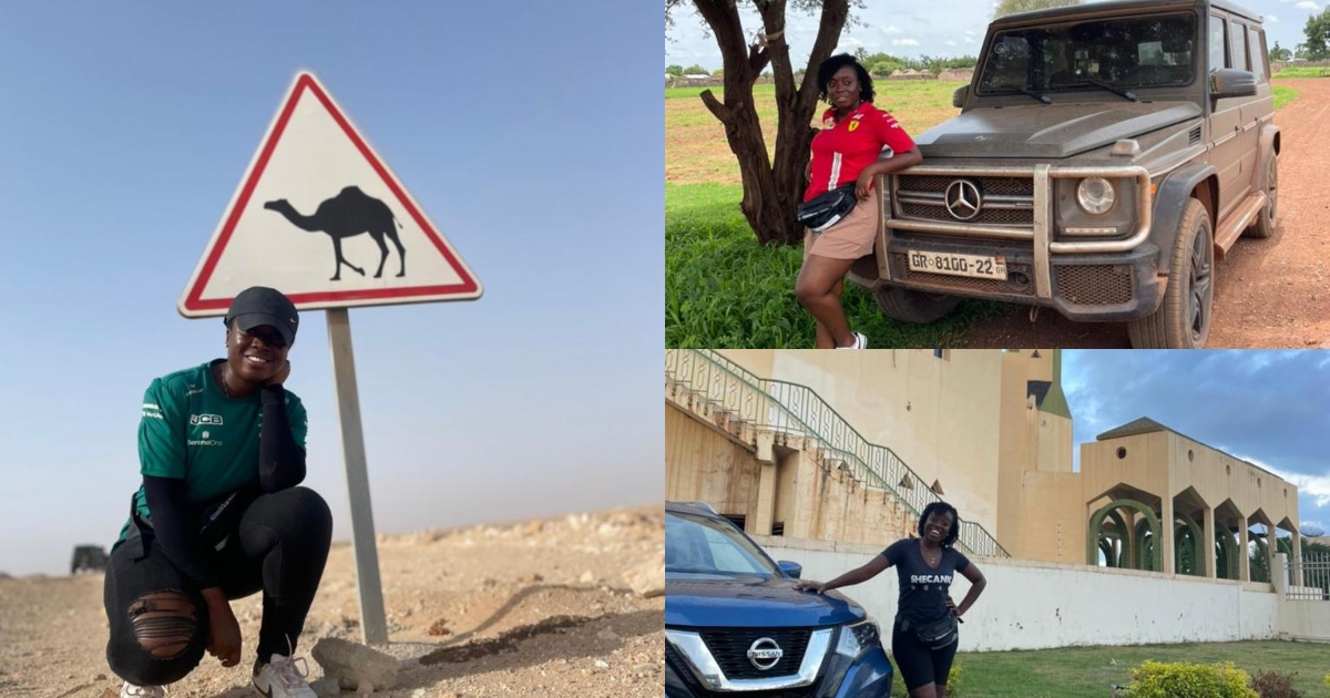 Accra to London by road: Meet Afua Serwaa Adusei, the only female among the travelers.