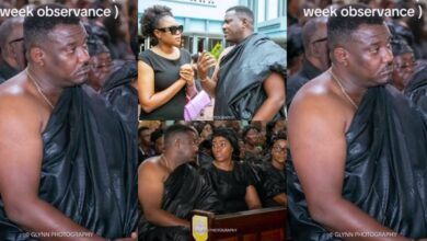 Emotional Video of John Dumelo At The One-Week Observation Of His Late Mother Surfaces