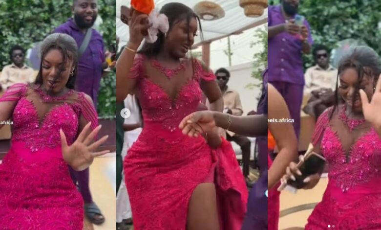 Beautiful Ghanaian bridesmaid takes over the internet with her dance moves - Video