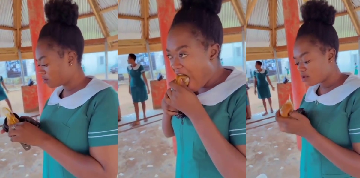 Video of a beautiful student nurse eating 'gob3' in a rubber stirs online - Watch