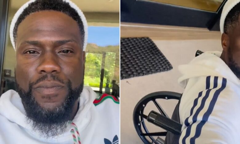 Kevin Hart gets injured as he races with Stevan Ridley (watch video)