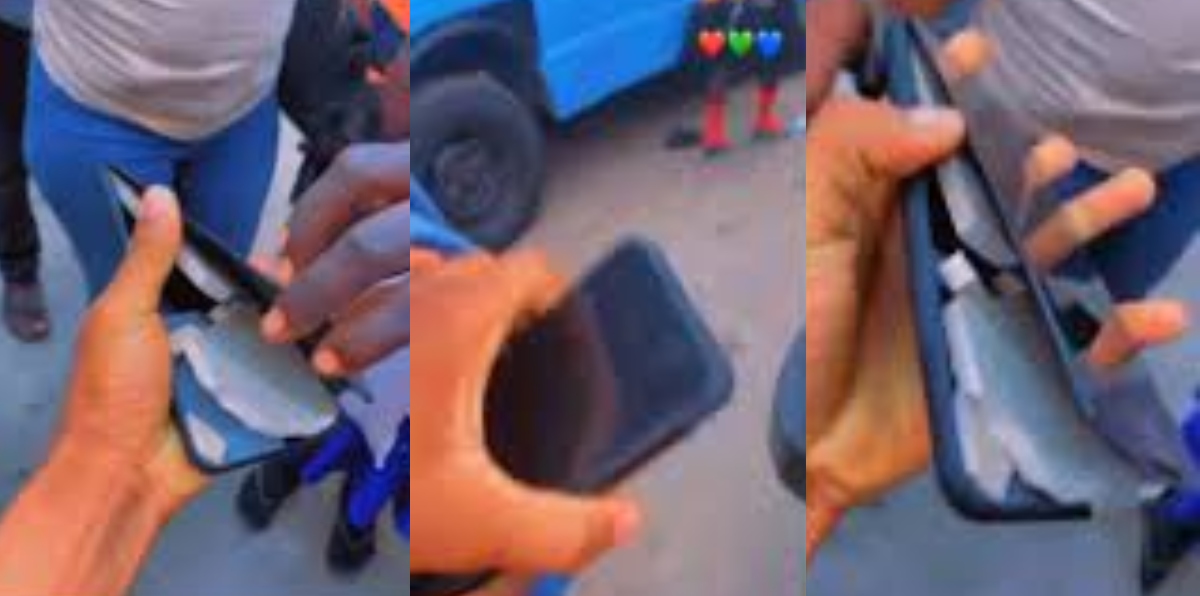Lady in tears as an iPhone she bought from the streets turns out to be tiles - Watch Video