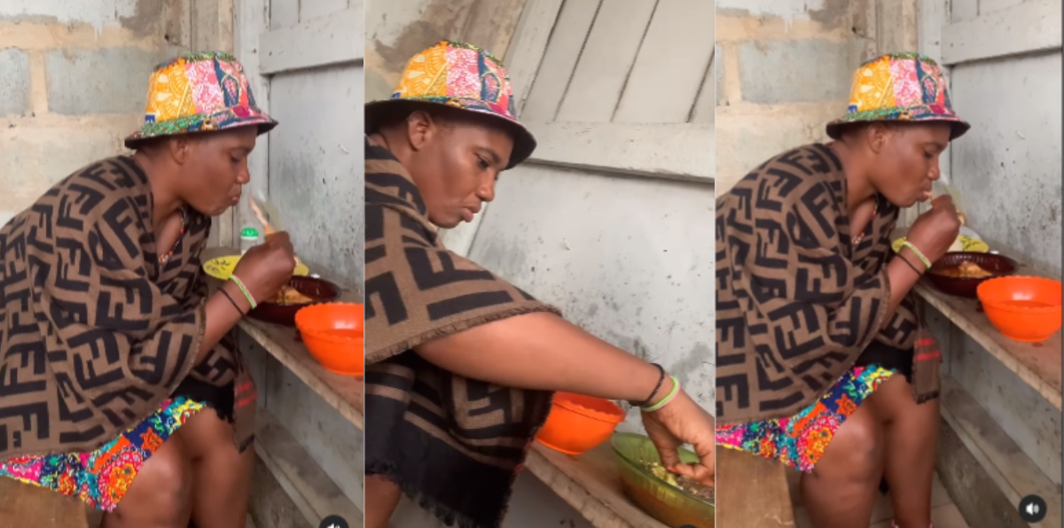 Low Budget Abena Korkor Spotted Eating At A Local Chop Bar - Video Sparks Reactions (Watch)