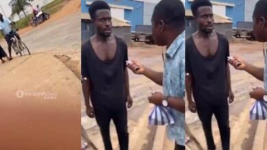 Heartbroken Man collects 'yam phone' he bought for his girlfriend after she cheated on him – Watch Video