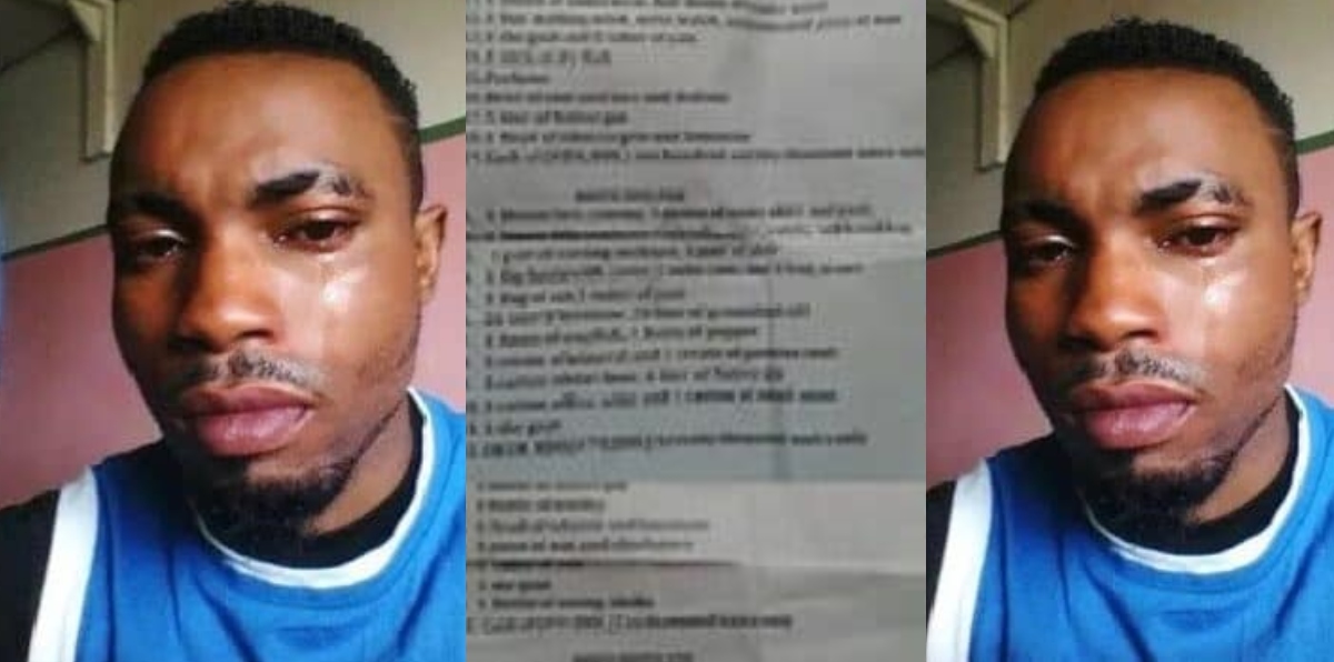 Man in tears after seeing Engagement List of the love of his life - Photos