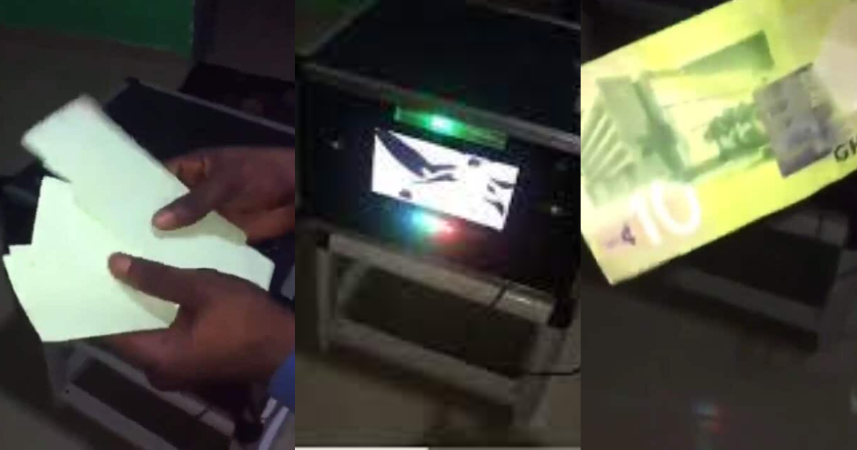 Man spotted printing fake Ghc 10 notes in his room - Video goes viral (Watch)
