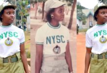 Young lady stirs online as she recreates 32-year-old photo of her mother in NYSC