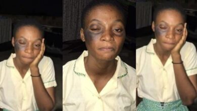 Nkwatia Presby SHS headmaster slaps female student for leaving school without exeat - Video