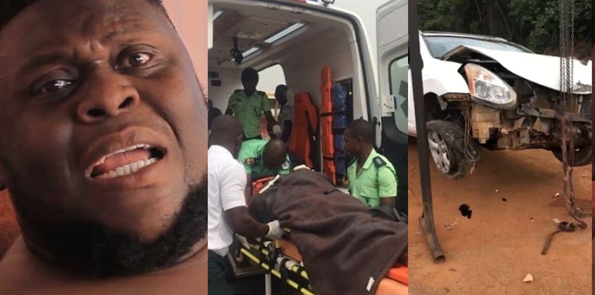Popular Kumawood actor, Oteele involved in a terrible accident - Watch Video