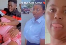 Pregnant Ama Official goes back to school to write WASSCE after going to chop herself in Accra (VIDEO)