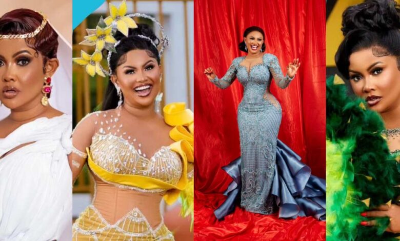 See Photos as Nana Ama McBrown Breaks Record With Eight Beautiful Dresses To Celebrate Her 46th Birthday