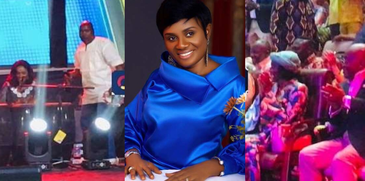 Beautiful drumming skills of Cynthia of Daughters of Glorious Jesus make Prez. Akufo-Addo speechless at an event - (Watch Video)