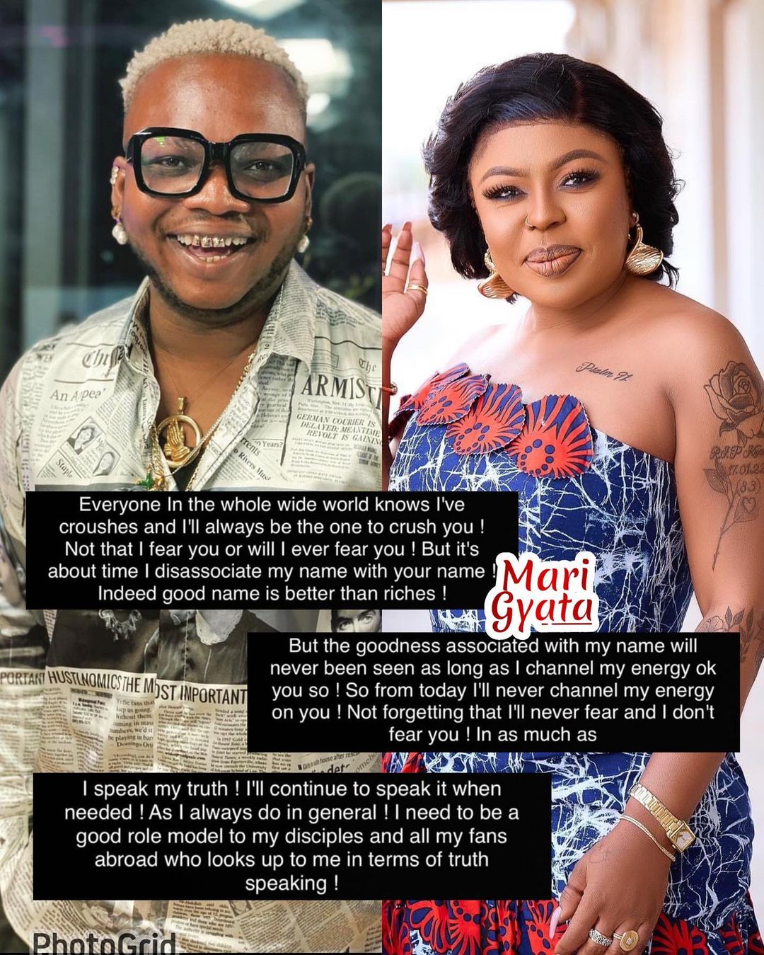 “I’ll never channel my energy on you again” – Nana Tornado finally ends his beef with Afia Schwarzenegger