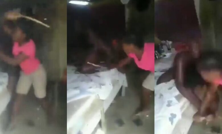 Wife mercilessly lashes husband's side chick as she catches them in bed - Watch Video