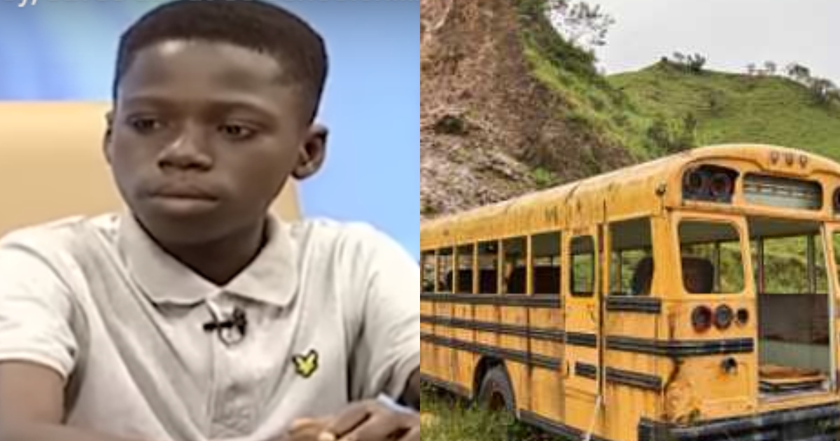 The 13-year-old GH boy stops the school bus after the driver collapsed, and he was not afraid.