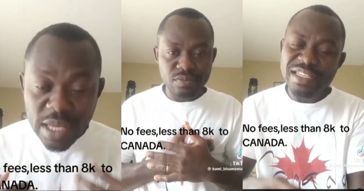 Solid tips on how to legally travel to Canada with just Ghc 8k are shared by a man.