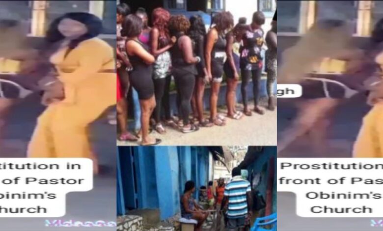 New ‘ashawo’ joint set up right in front of Bishop Obinim’s church - Watch Video