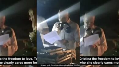 (Video) Man breaks up with his fiancé at their engagement party as he exposes her of cheating