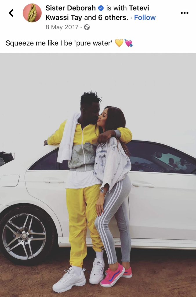 “Sweet Ex, Squeeze me like pure water” – Sister Derby begs Medikal in a new post